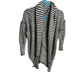 Women Free People Bohemian Cocoon Knit Cardigan Black Sz S Comfort Cozy